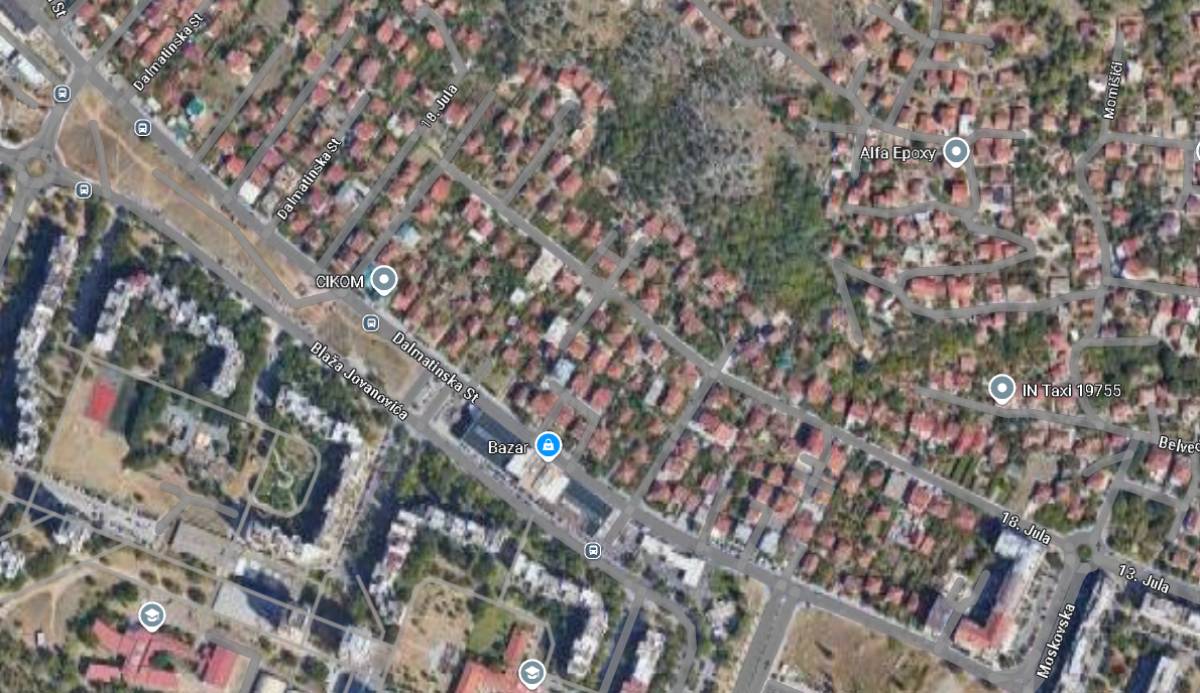 Podgorica, Dalmatinska street, plot 374m²